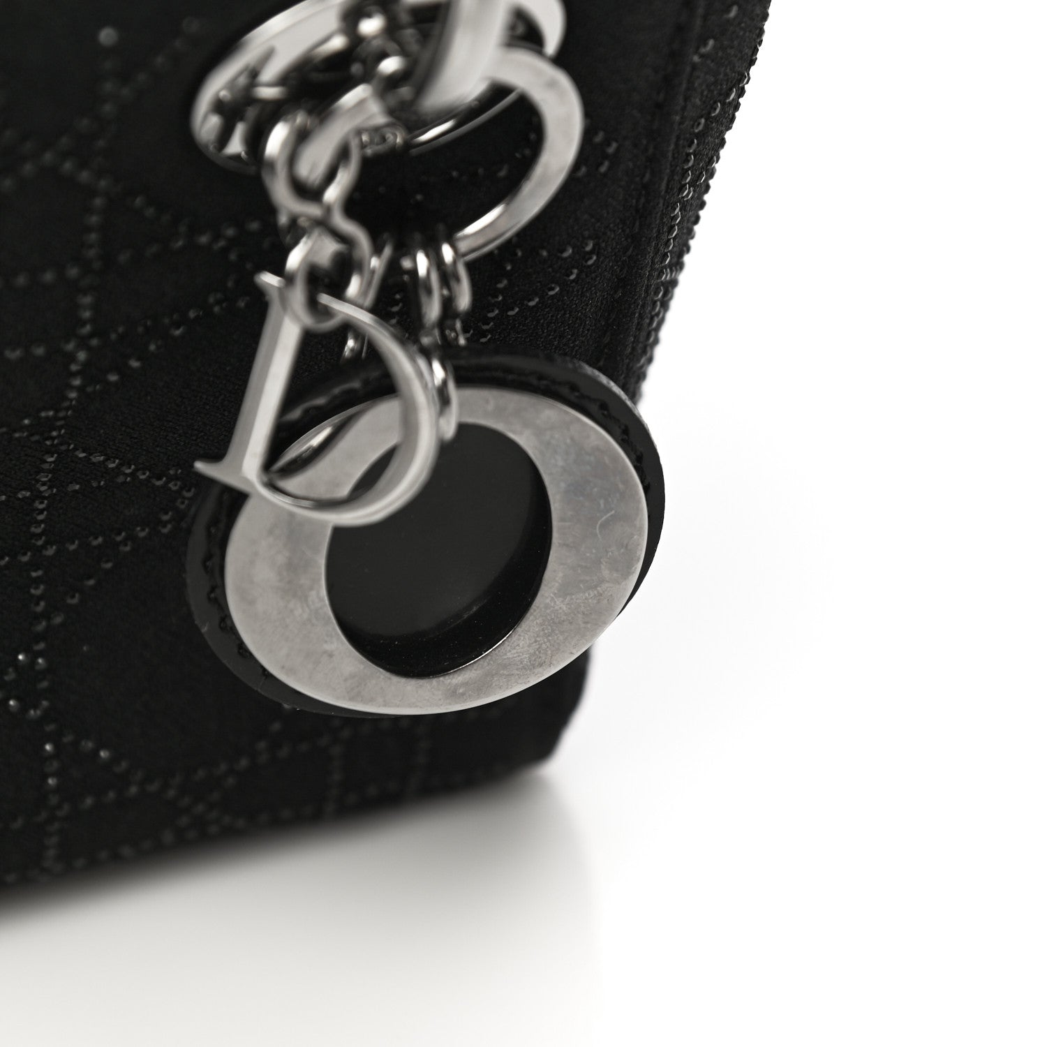 Christian Dior Canvas Studded Cannage Mini Lady Dior Black 16 of 18