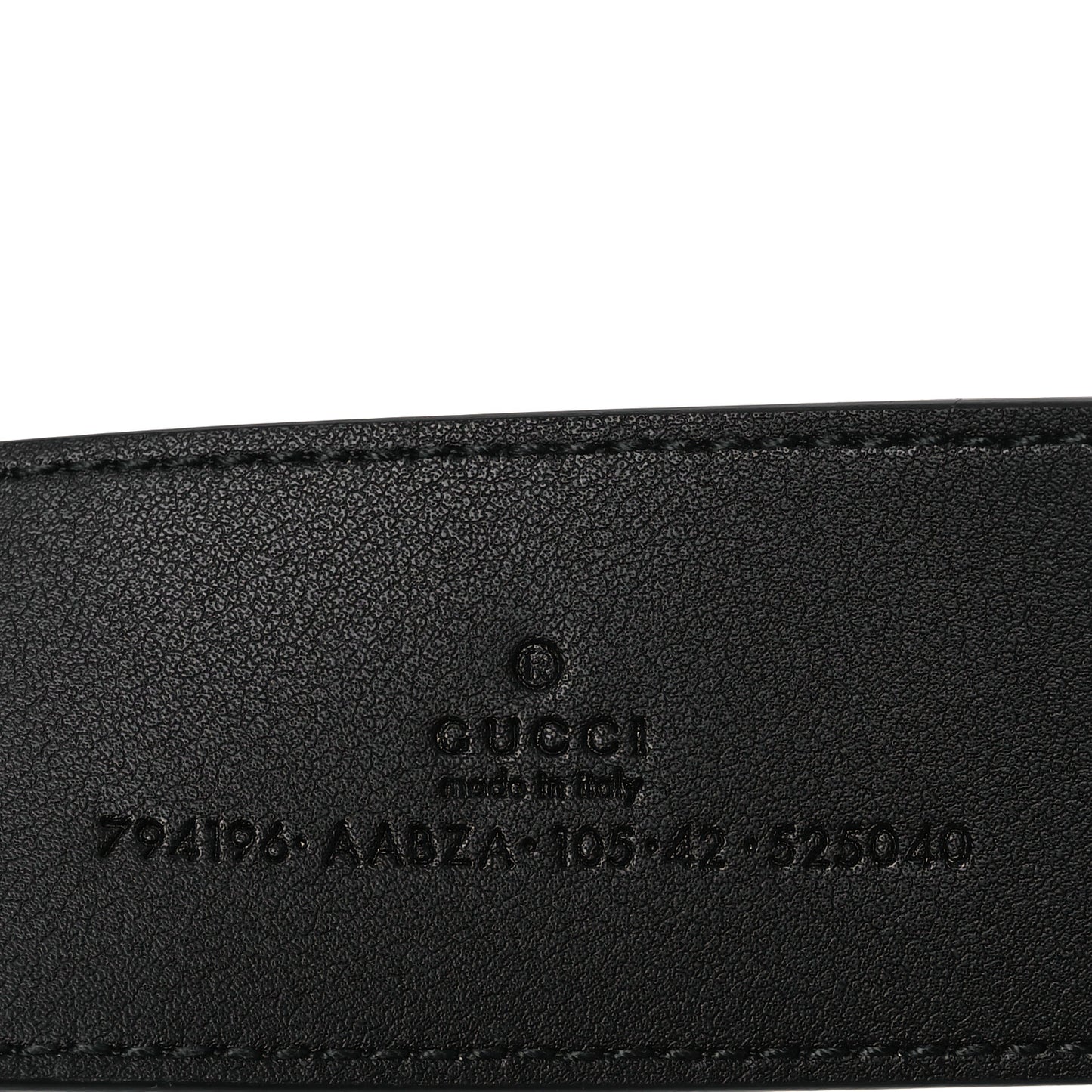 Piuma Calfskin Jumbo GG Embossed Interlocking G 40mm Belt 105 42 Black