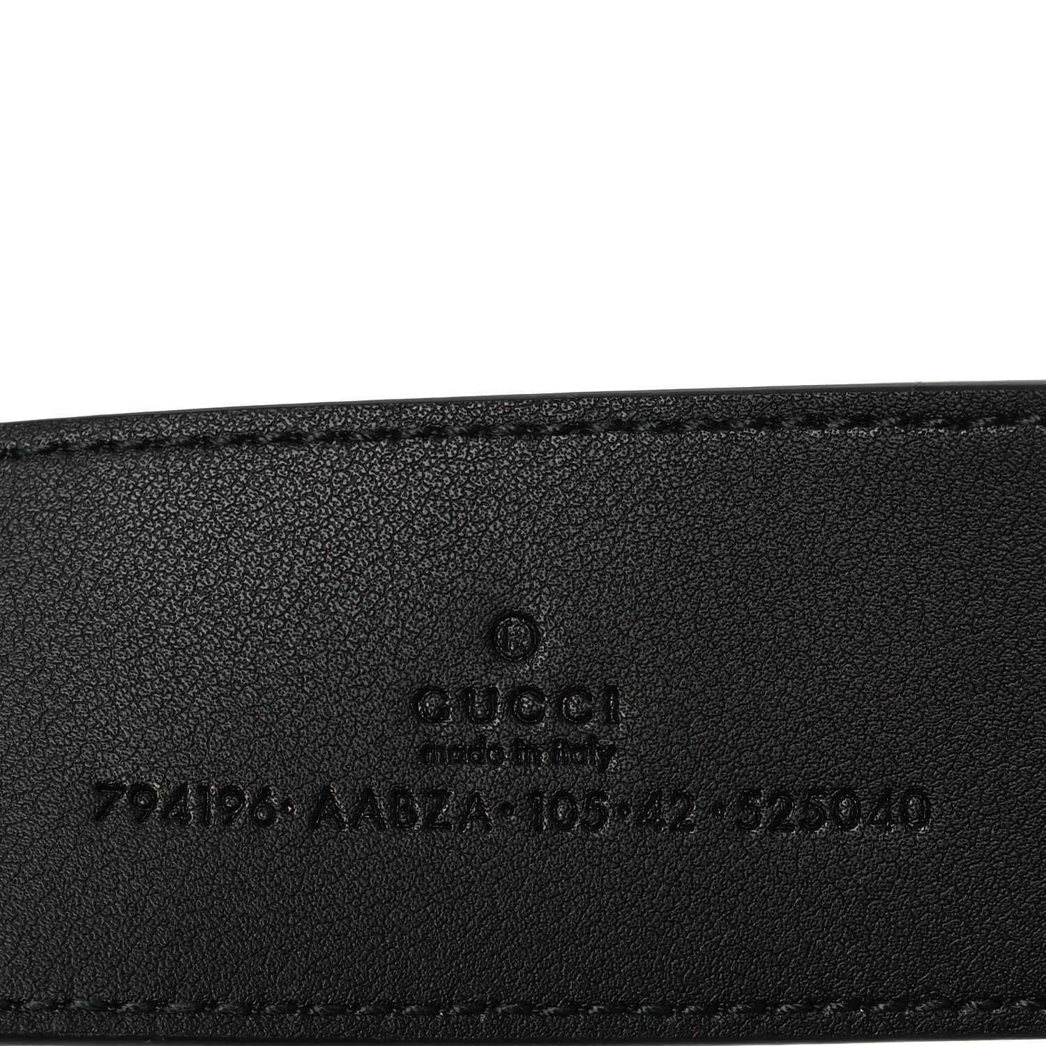 Gucci Piuma Calfskin Jumbo GG Embossed Interlocking G 40mm Belt 105 42 Black 5 of 8