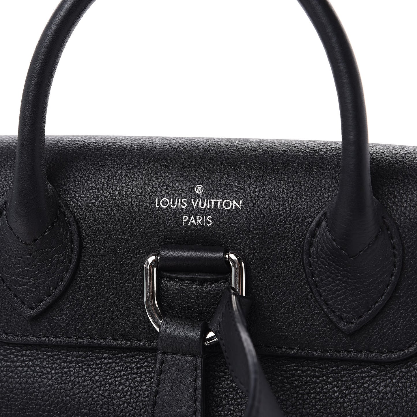 Calfskin Lockme Backpack Black