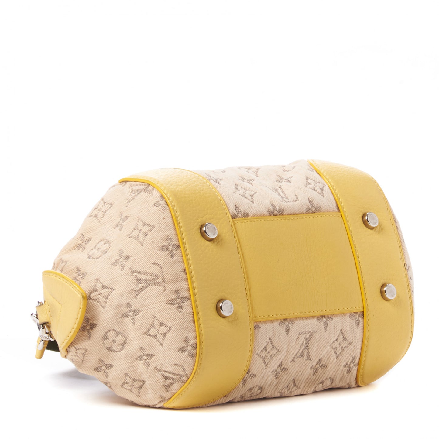 Monogram Denim Pochette Round Yellow