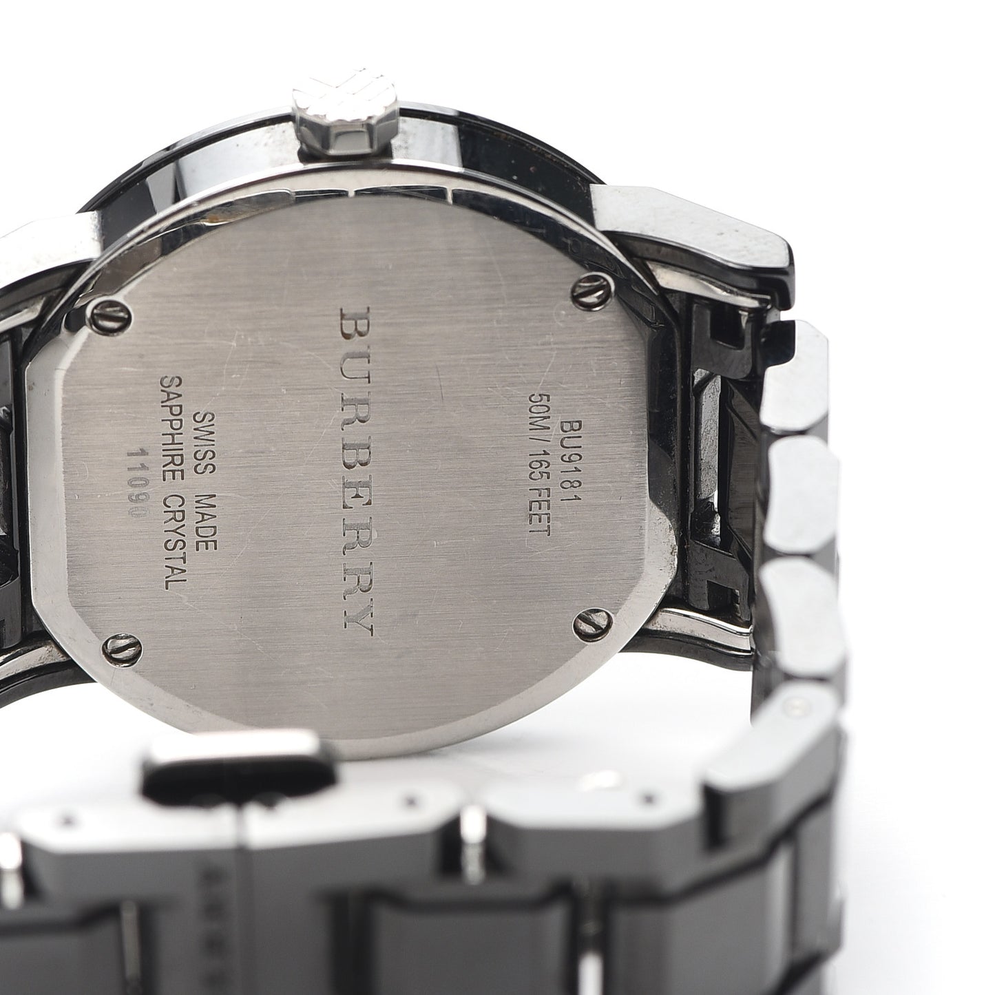 Stainless Steel Ceramic 34mm Quartz Watch Black BU9181
