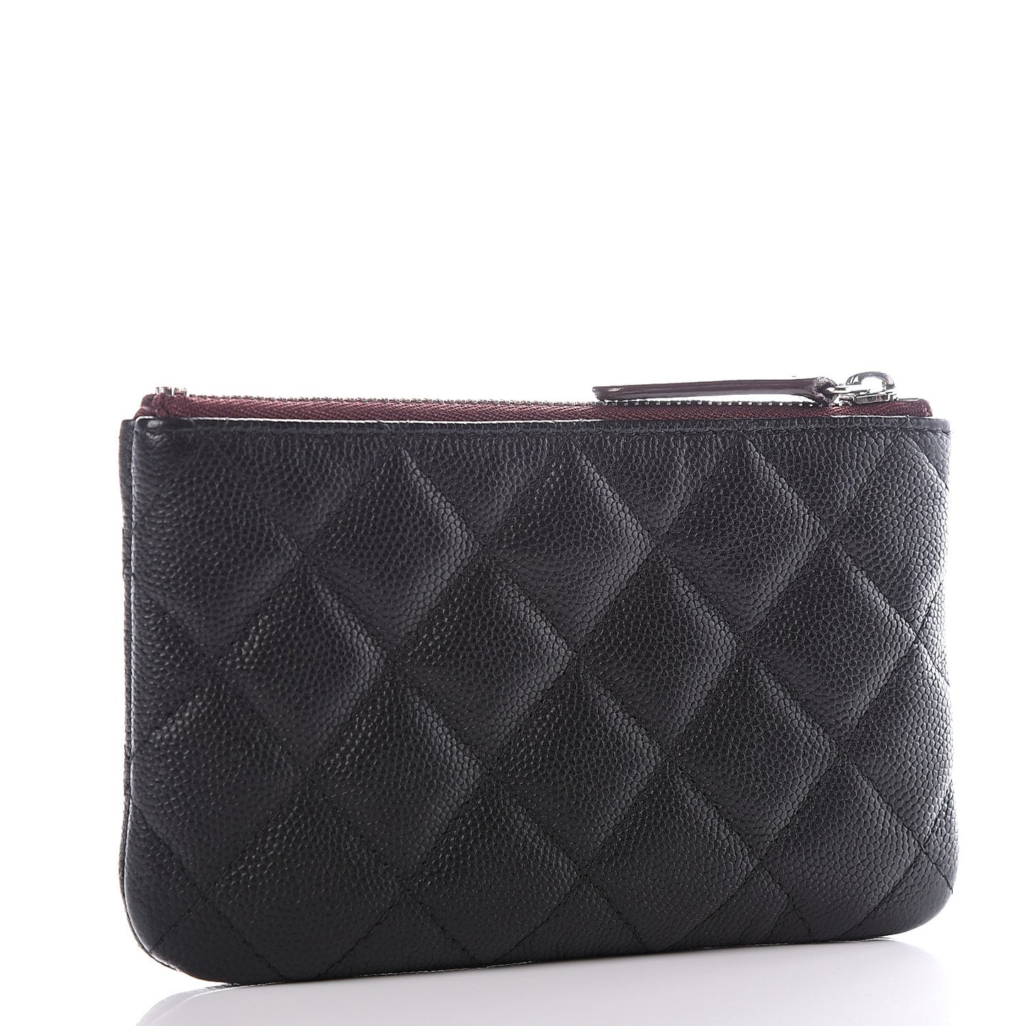 Caviar Quilted Small Cosmetic Case Black