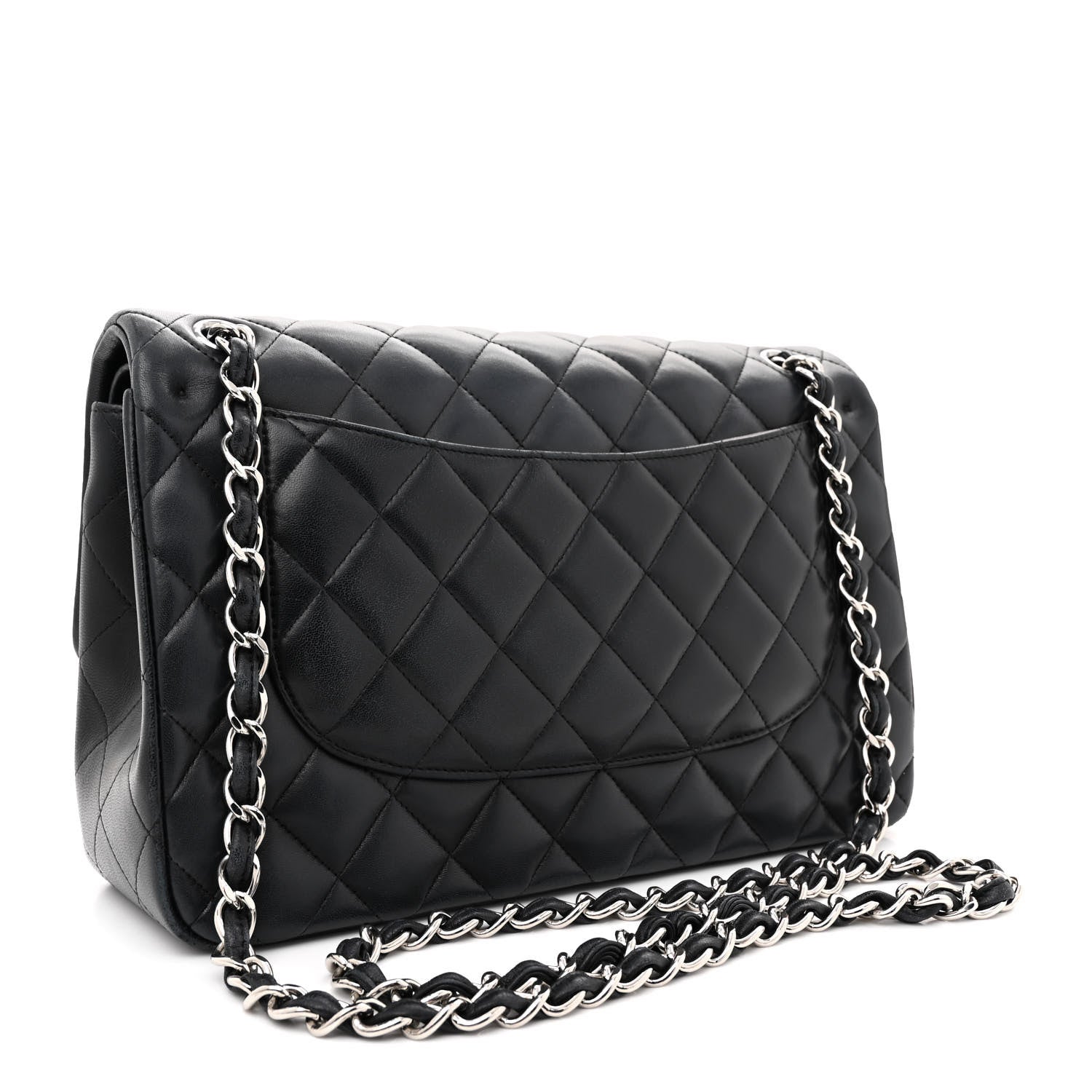 Chanel Lambskin Quilted Jumbo Double Flap Black 3 of 16