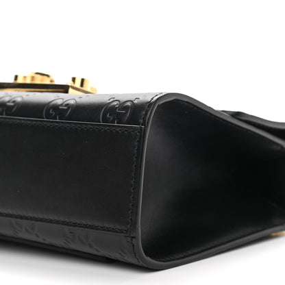 Gucci Guccissima Small Padlock Shoulder Bag Black 10 of 11