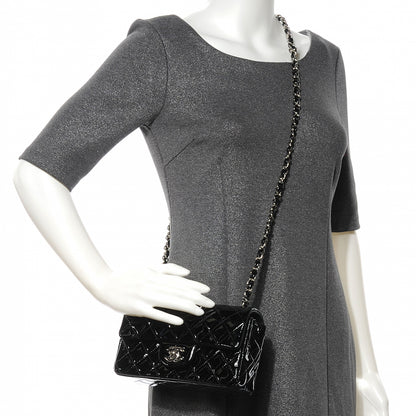 Chanel Patent Quilted Mini Flap Black 2 of 8