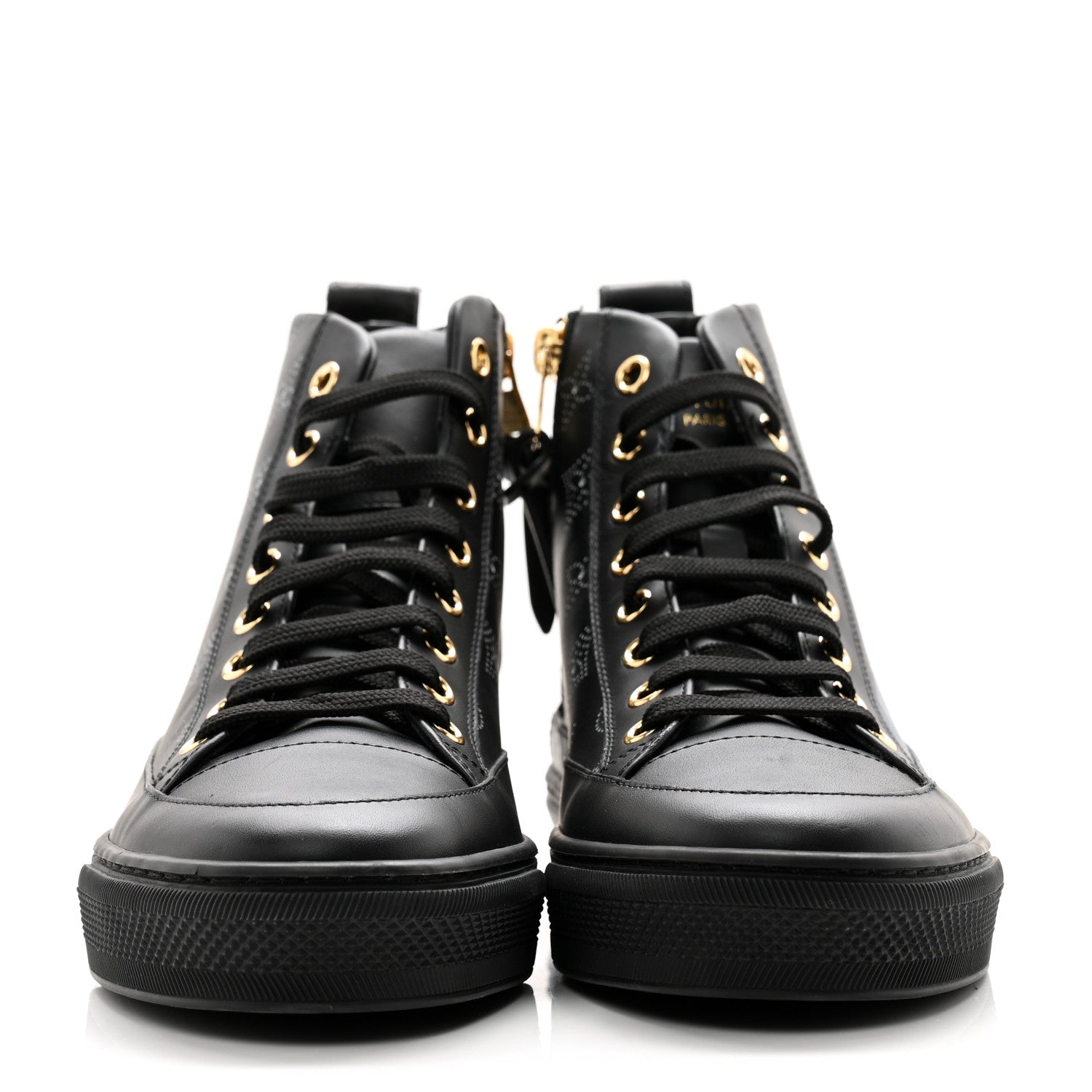 Louis Vuitton Calfskin Monogram Stellar Sneaker Boots 35.5 Black White 2 of 9