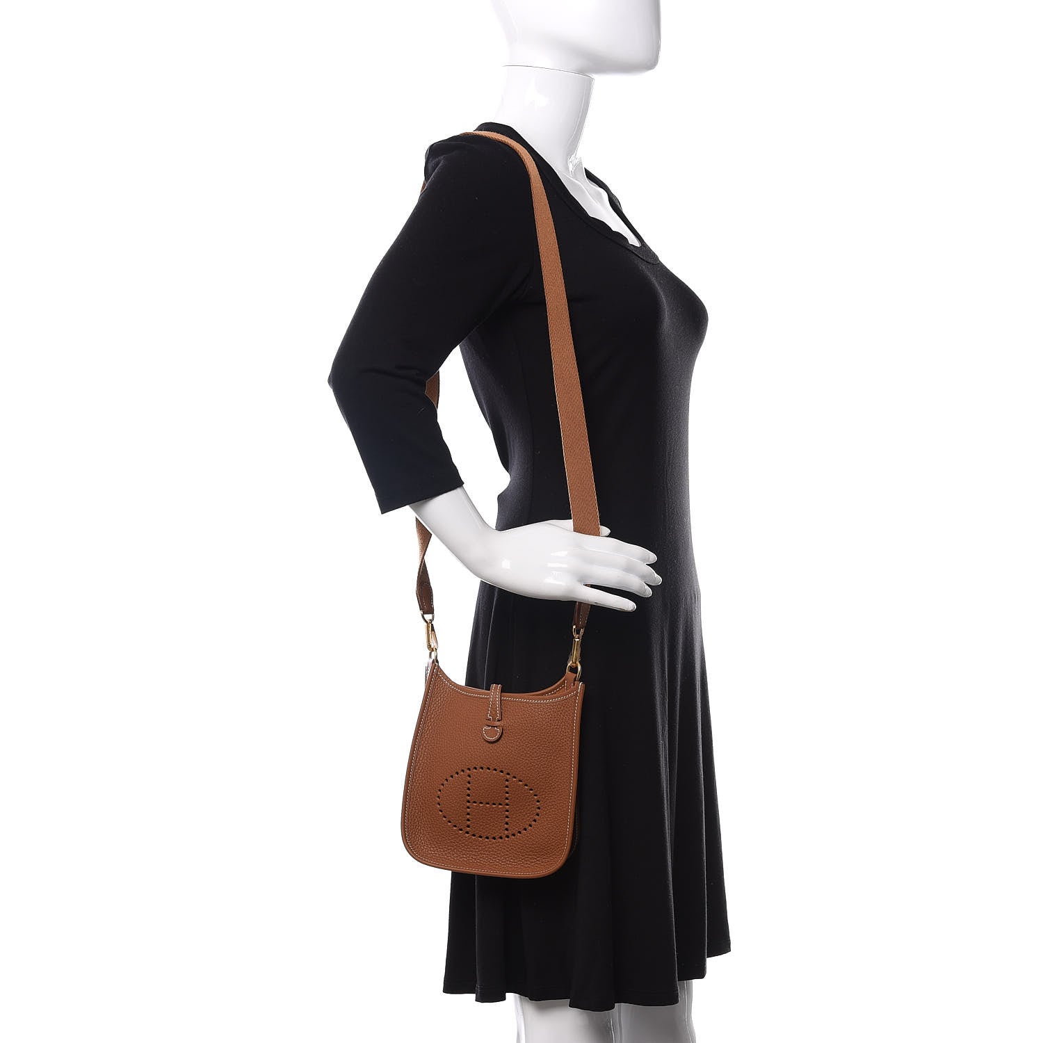 Hermes Taurillon Clemence Evelyne TPM Gold 2 of 11