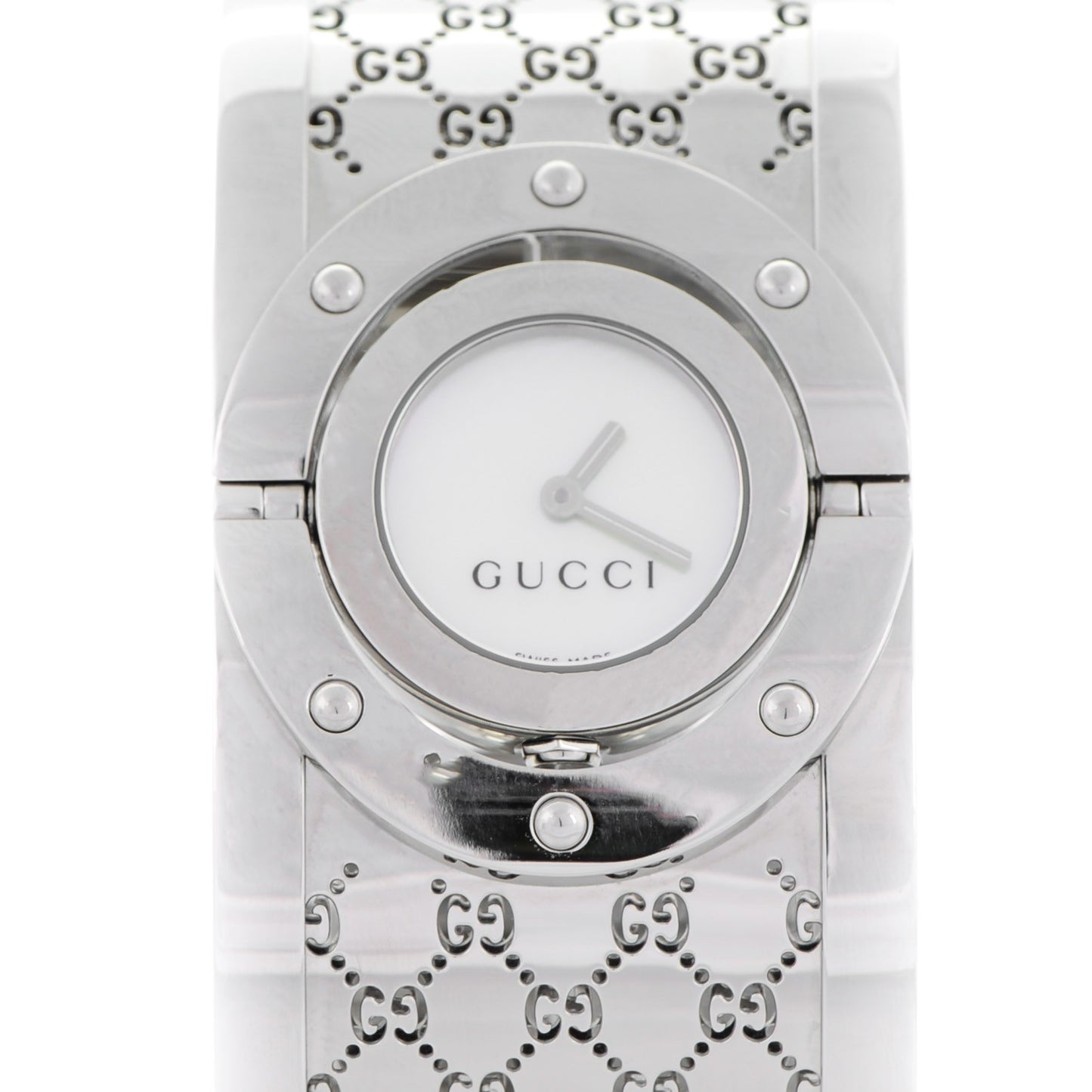 Stainless Steel Mother of Pearl 33mm Twirl Quartz Watch
