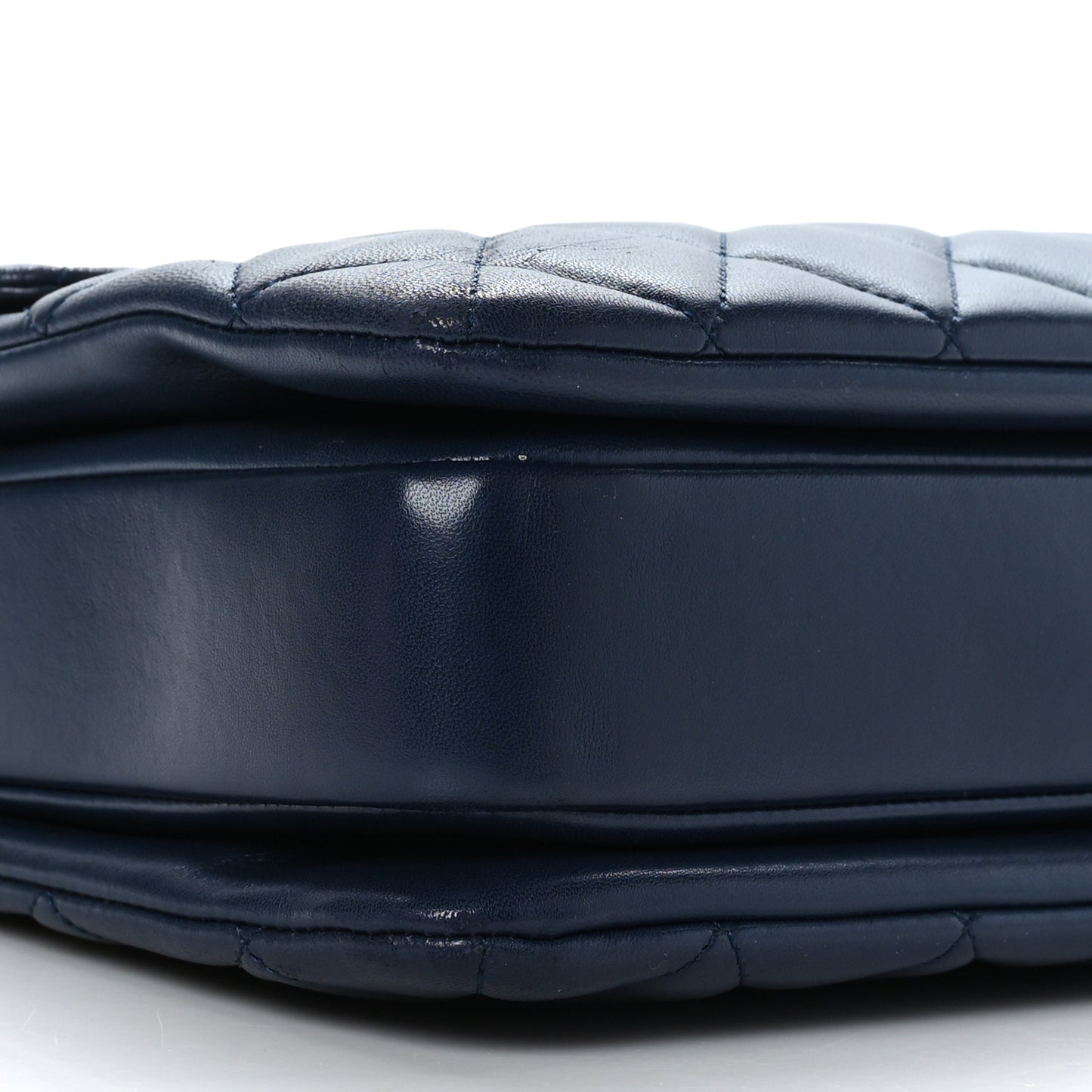 Lambskin Quilted Large Trendy CC Flap Dual Handle Bag Navy Blue