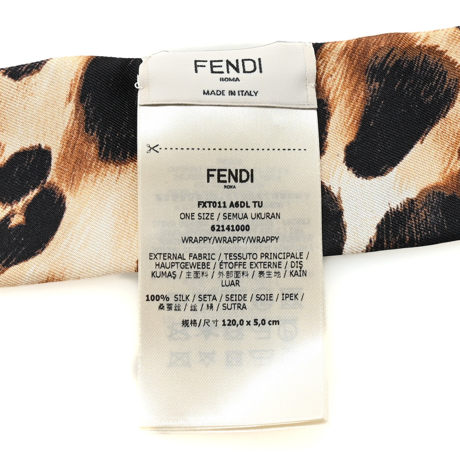 FENDI Wrappy シルクスカーフ FFロゴ Fendi Silk FF Leopard Wrappy Scarf Beige 1845338 – FASHIONPHILE