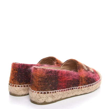 Chanel Tweed CC Espadrilles 38 Brown Pink 4 of 10