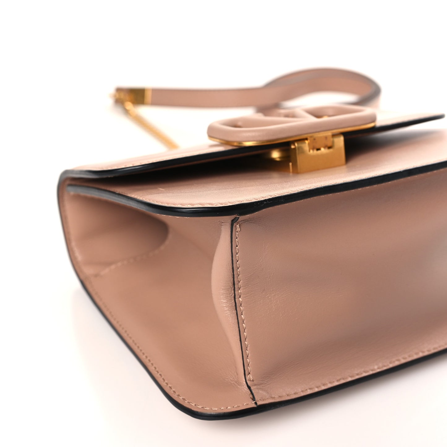 Smooth Calfskin Small VSling Shoulder Bag Rose Cannelle