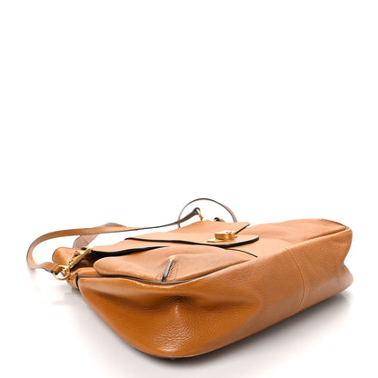 Chloe Grained Lambskin Medium Lexa Shoulder Bag Mustard Brown 4 of 12