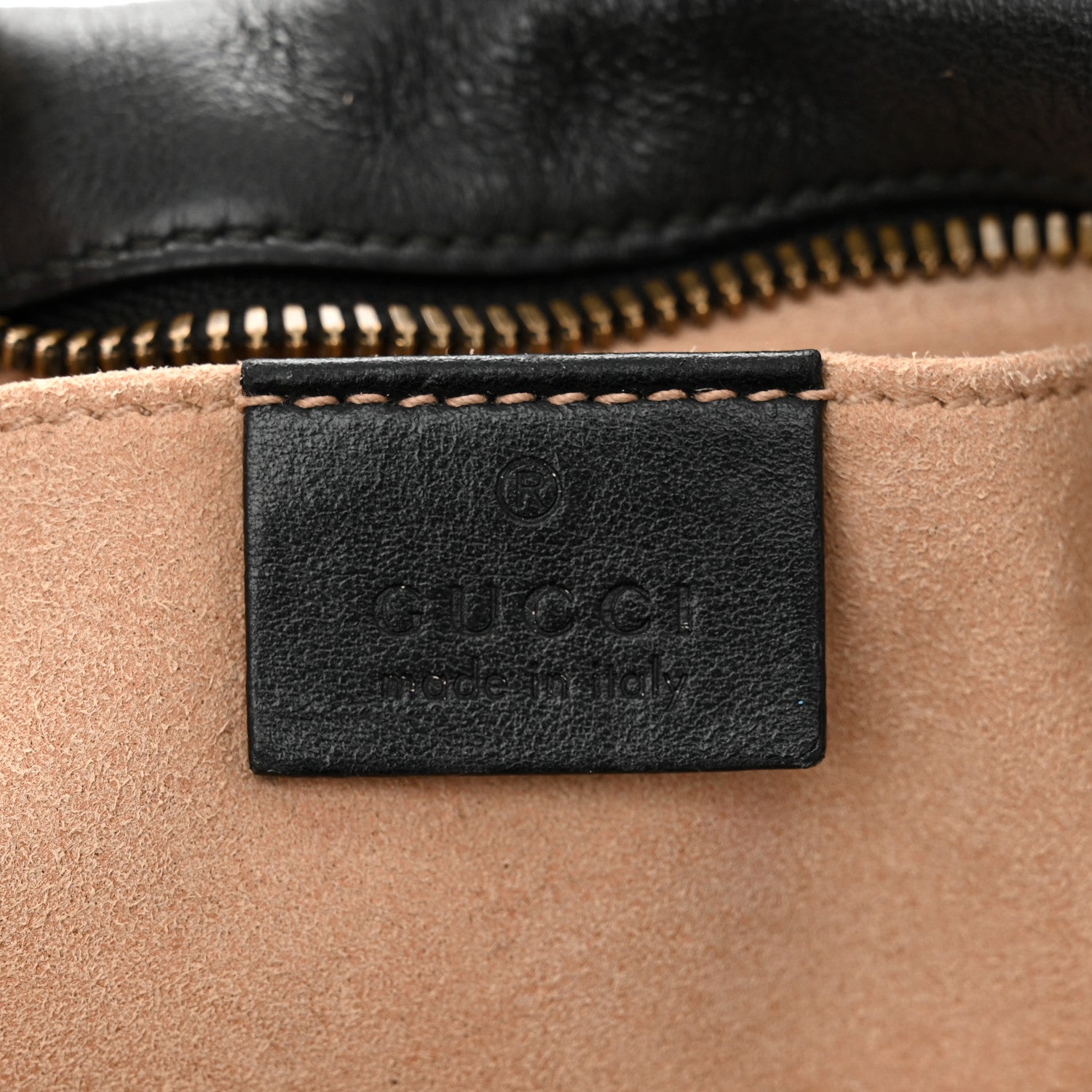 Gucci Calfskin Matelasse Small GG Marmont Chain Shoulder Bag Black 6 of 14