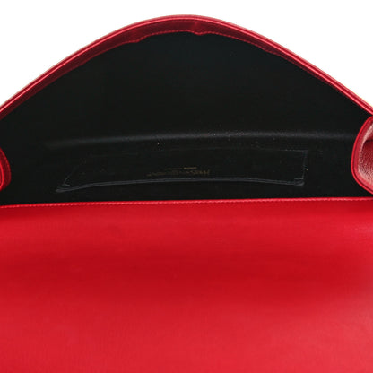 Saint Laurent Calfskin Monogram Large Belle De Jour Clutch Red 5 of 13