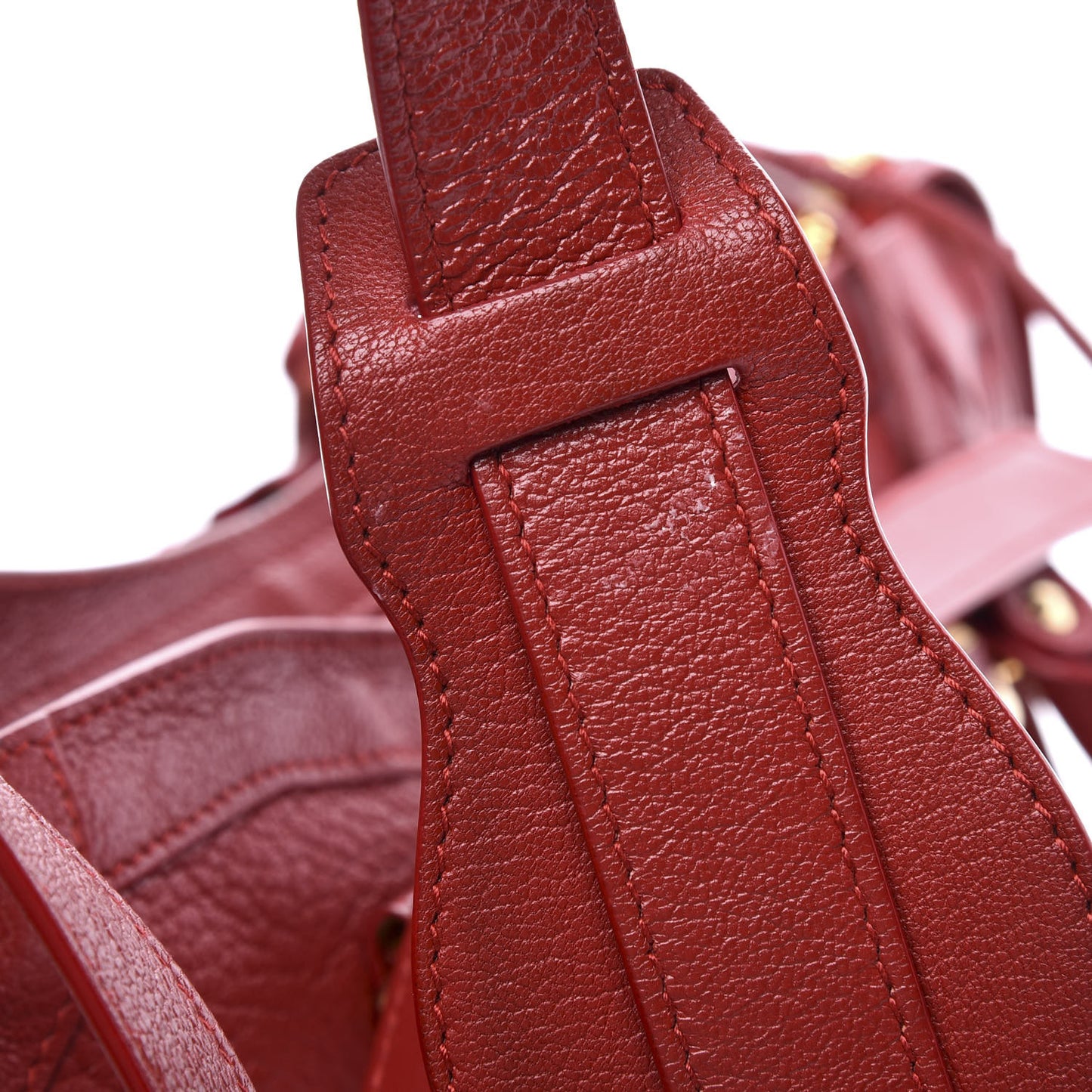 Chevre Gold Metallic Edge Hardware S City Rouge Groseille