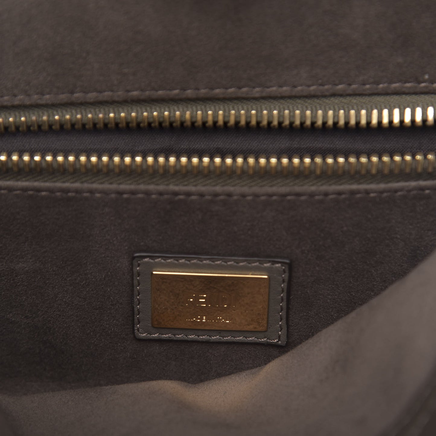 Calfskin Geometric Embroidered Large Peekaboo Iconic Satchel Grey