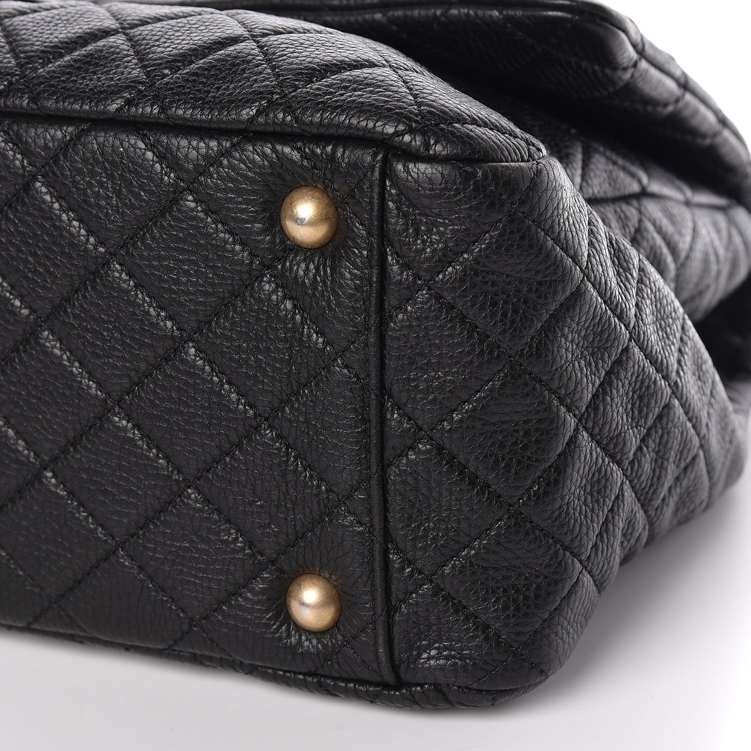 Chanel Calfskin Quilted XXL Travel Flap Bag Black 6 of 11