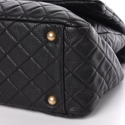 Chanel Calfskin Quilted XXL Travel Flap Bag Black 6 of 11