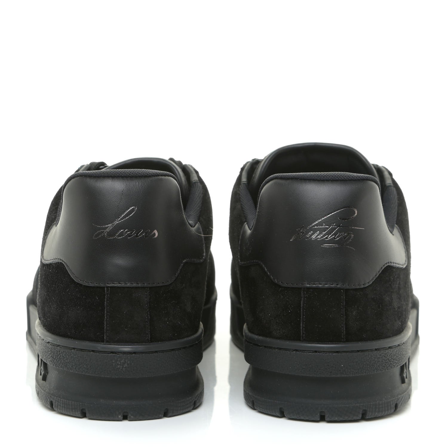 Louis Vuitton Suede Mens LV Trainer Sneakers 9 Black 4 of 15