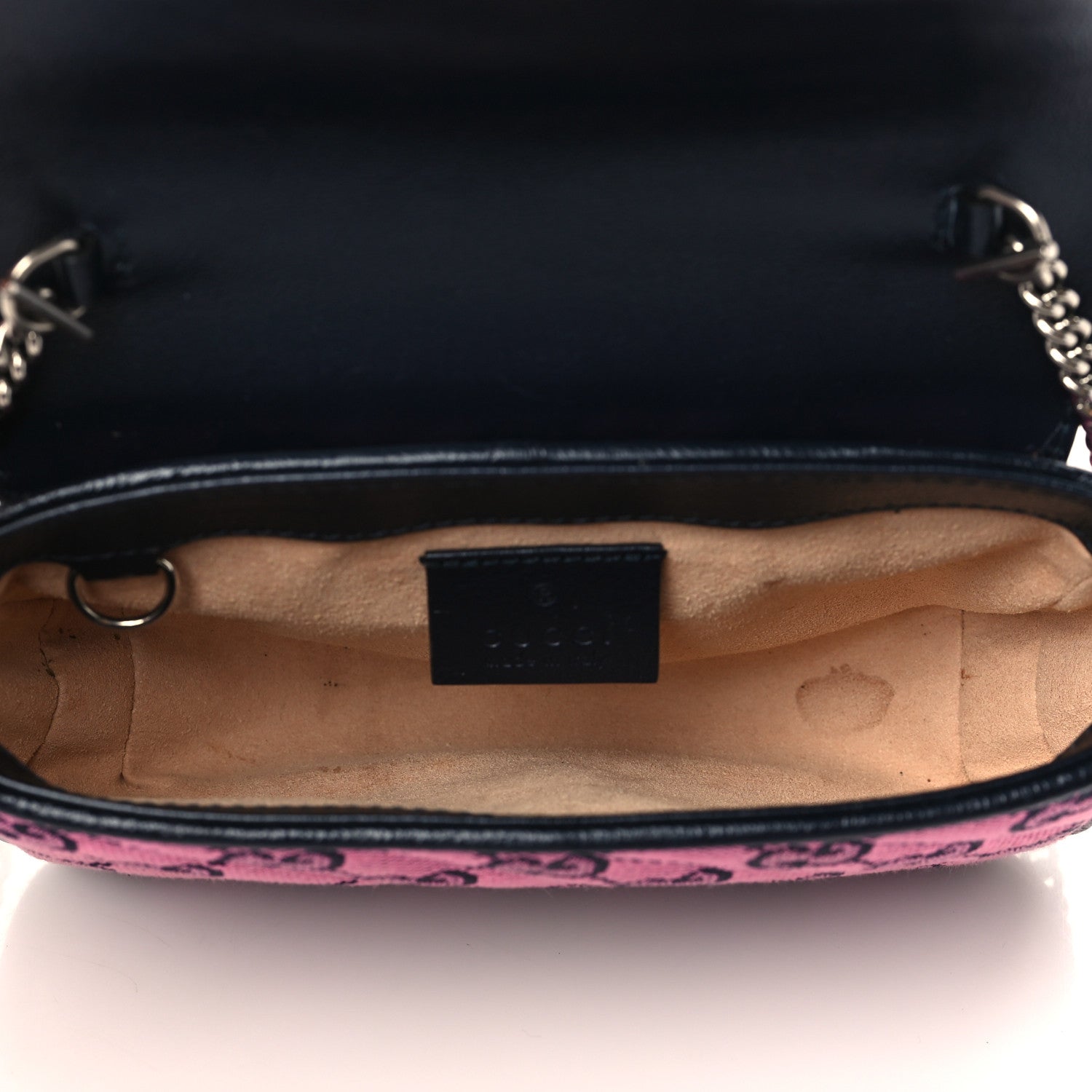 Gucci Monogram Multicolor Matelasse Diagonal Super Mini GG Marmont Shoulder Bag Pink Blue 5 of 9