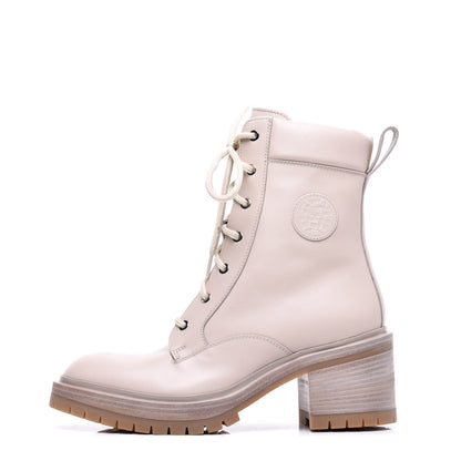 Hermes Calfskin Bridge Ankle Boots 38 Beige Grege 1 of 9