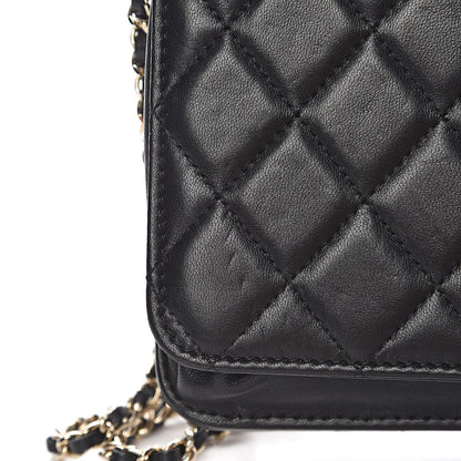 Chanel Lambskin Quilted Golden Class Wallet on Chain WOC Black 13 of 22