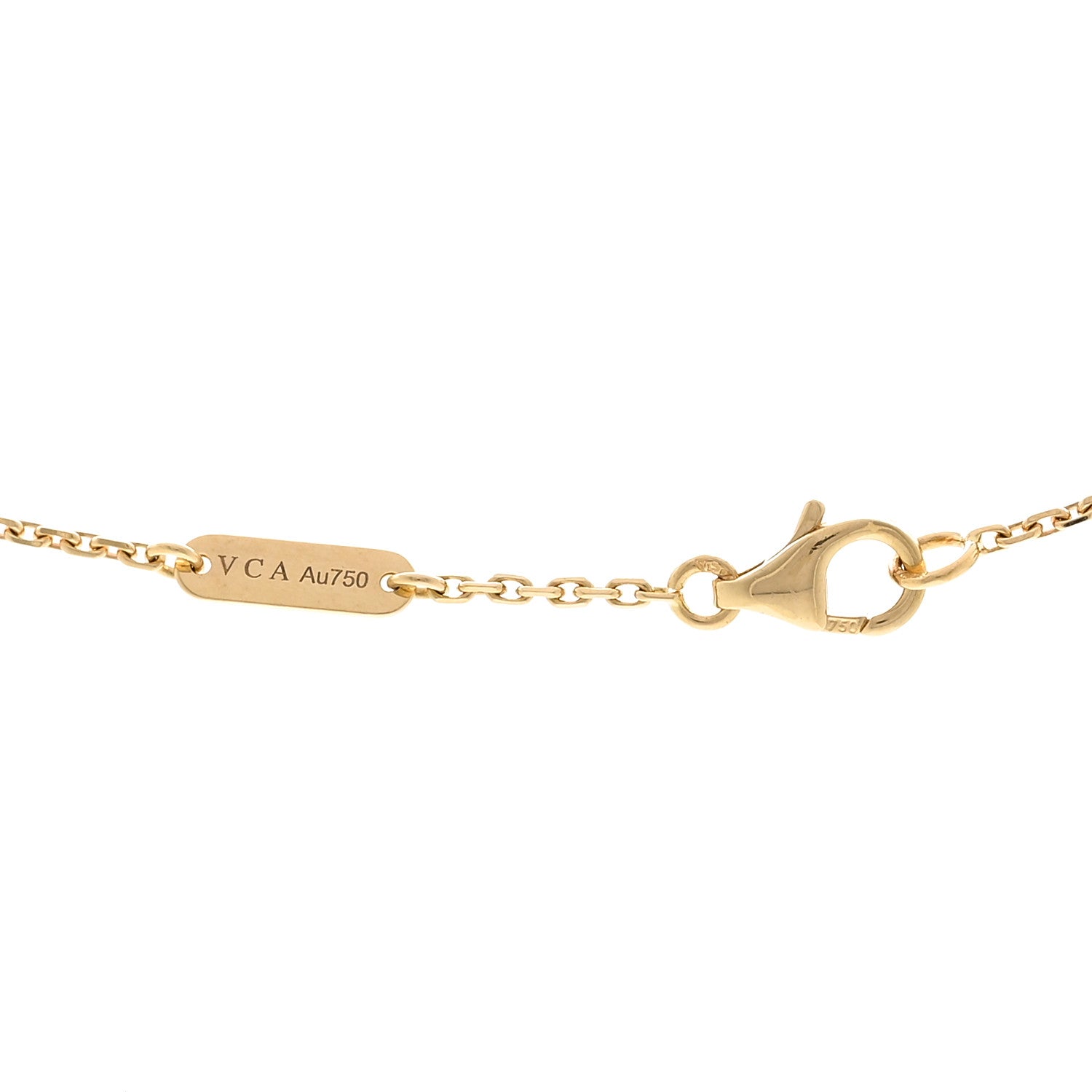 Van Cleef & Arpels 18K Yellow Gold Turquoise Vintage Alhambra Pendant Necklace 4 of 5