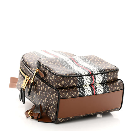 Burberry E-Canvas Monogram Stripe TB Backpack Bridle Brown 4 of 10