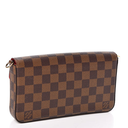 Louis Vuitton Damier Ebene Pochette Felicie Chain Wallet 3 of 10