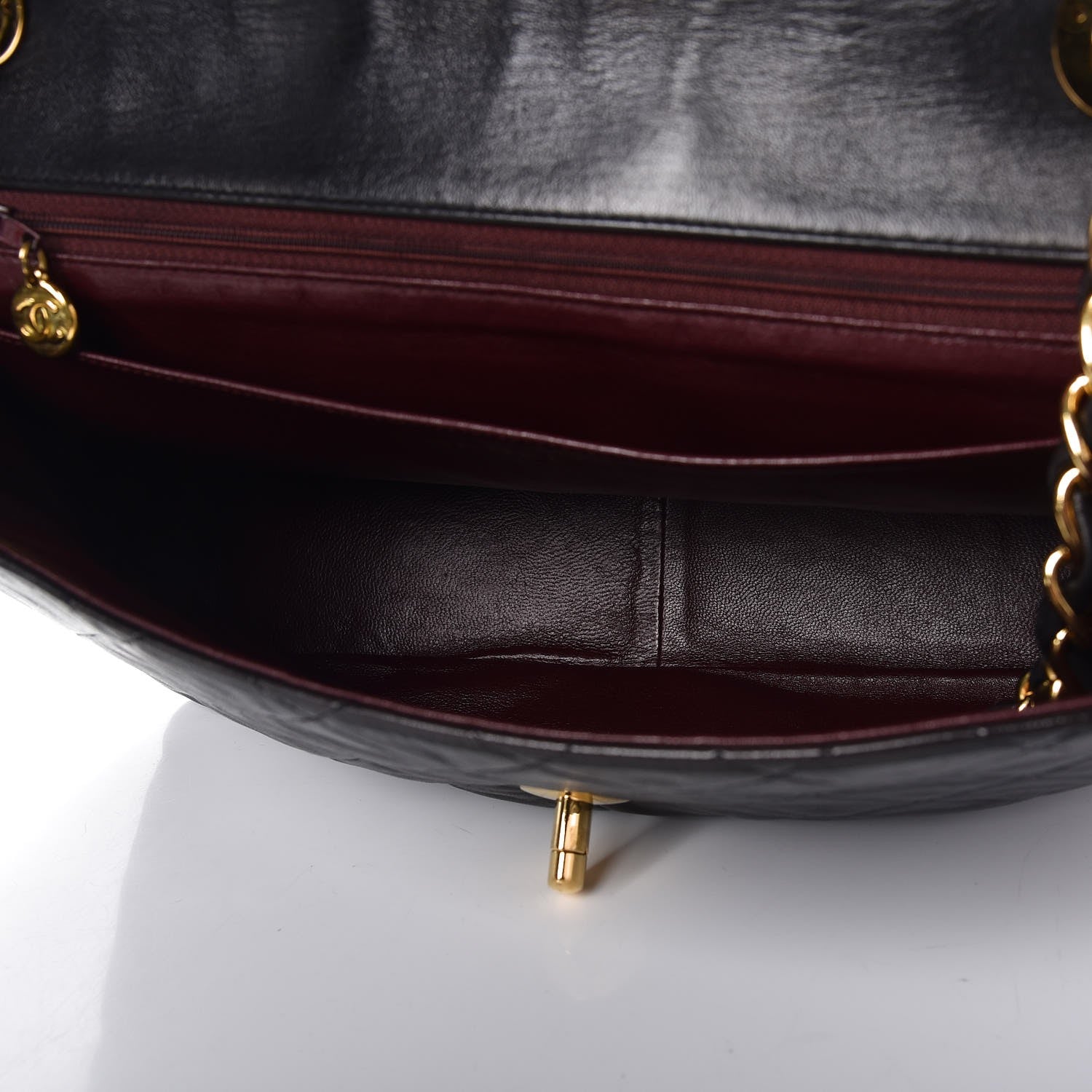 Chanel Lambskin Quilted Jumbo Single Flap Black 5 of 9