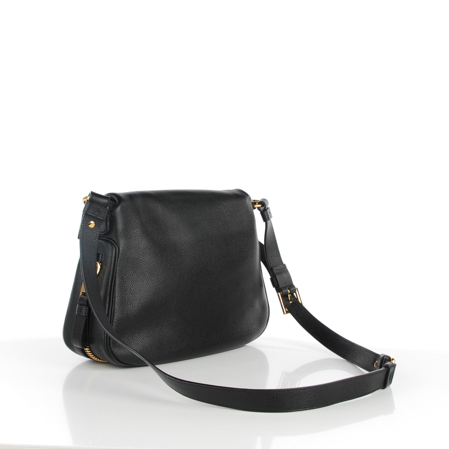 Tom Ford Grained Calfskin Medium Jennifer Crossbody Bag Black 3 of 7