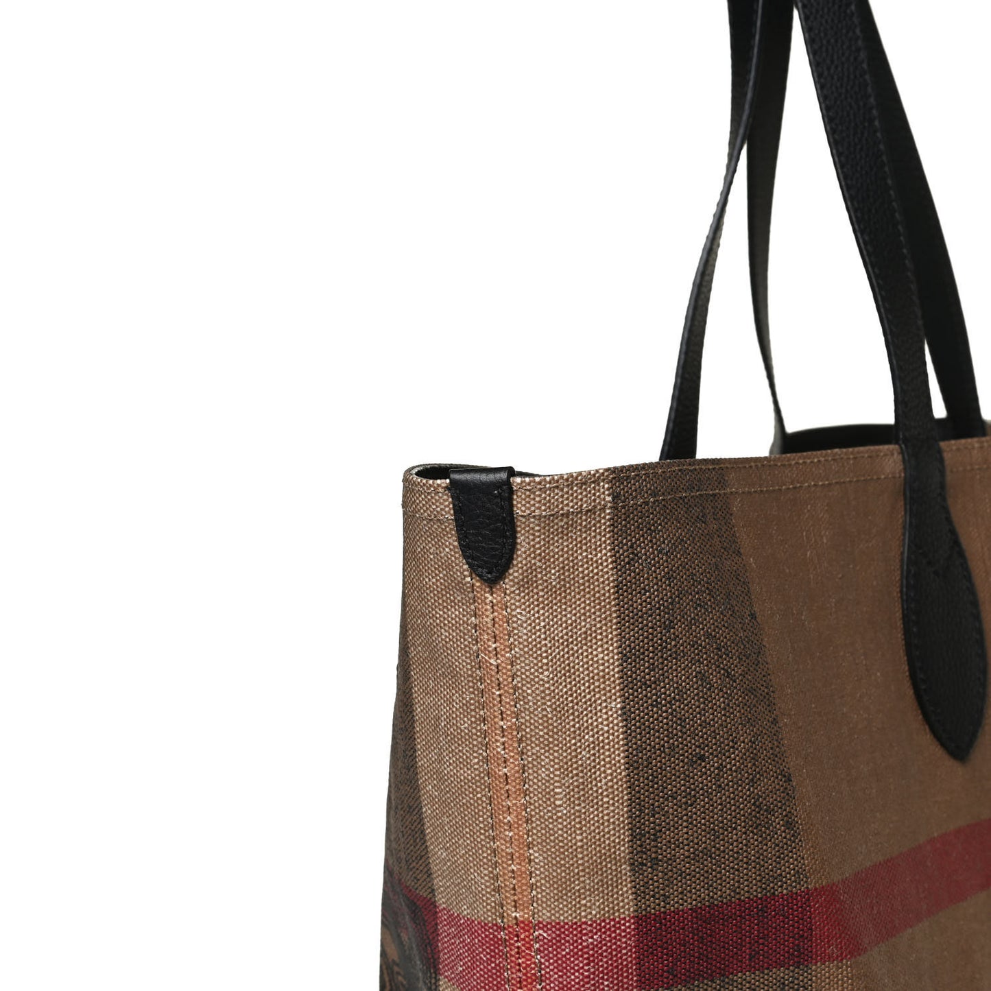 Coated Canvas Mega Check Medium Doodle Tote Black