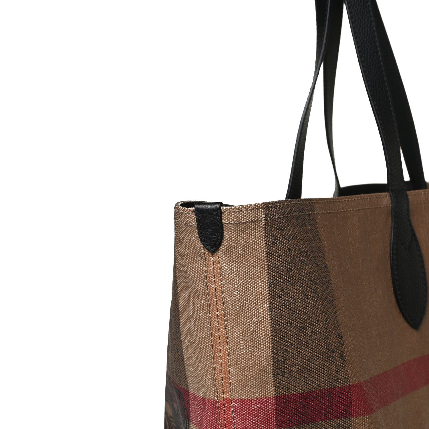 Burberry Coated Canvas Mega Check Medium Doodle Tote Black 11 of 16