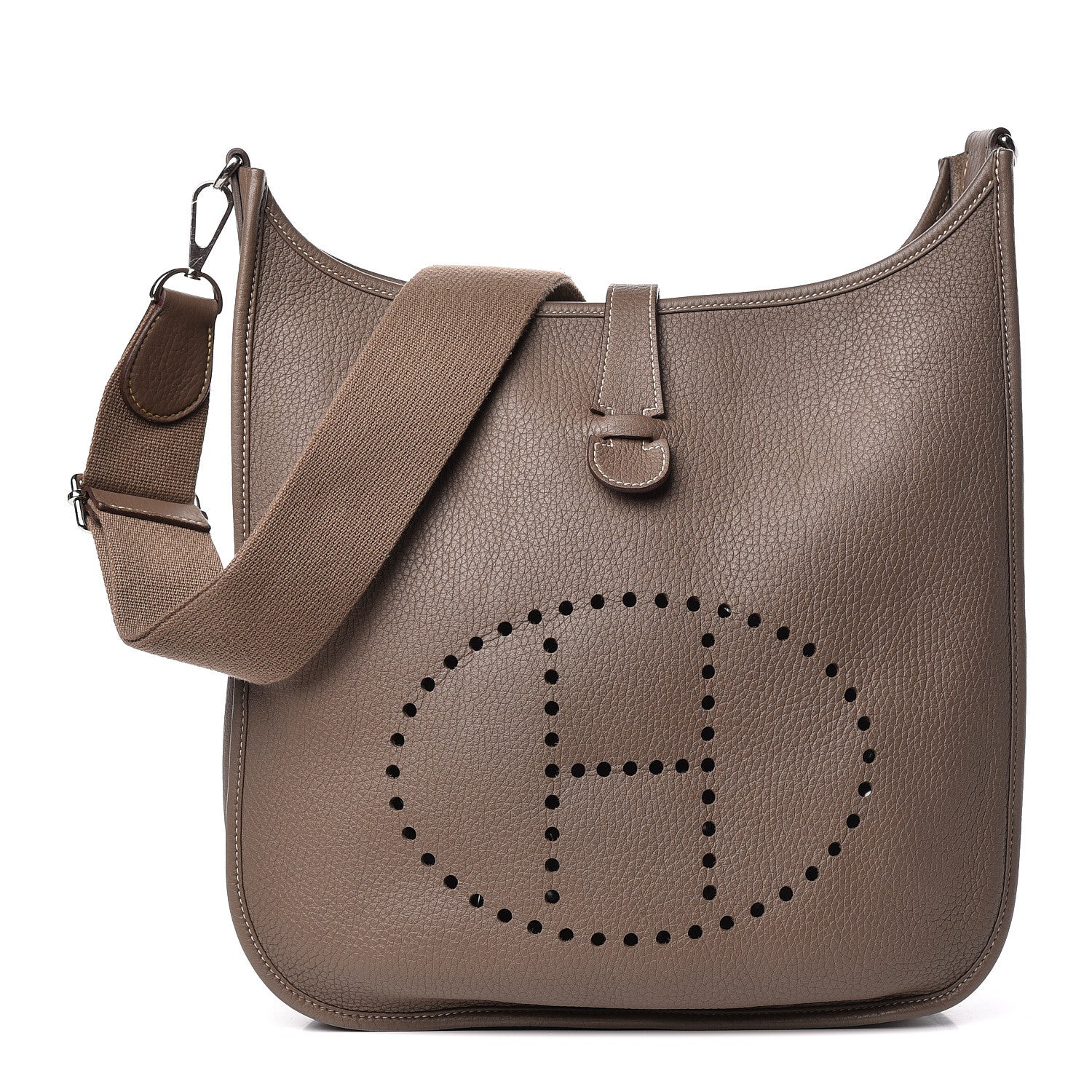 Hermes Taurillon Clemence Evelyne III PM Etoupe 1 of 11
