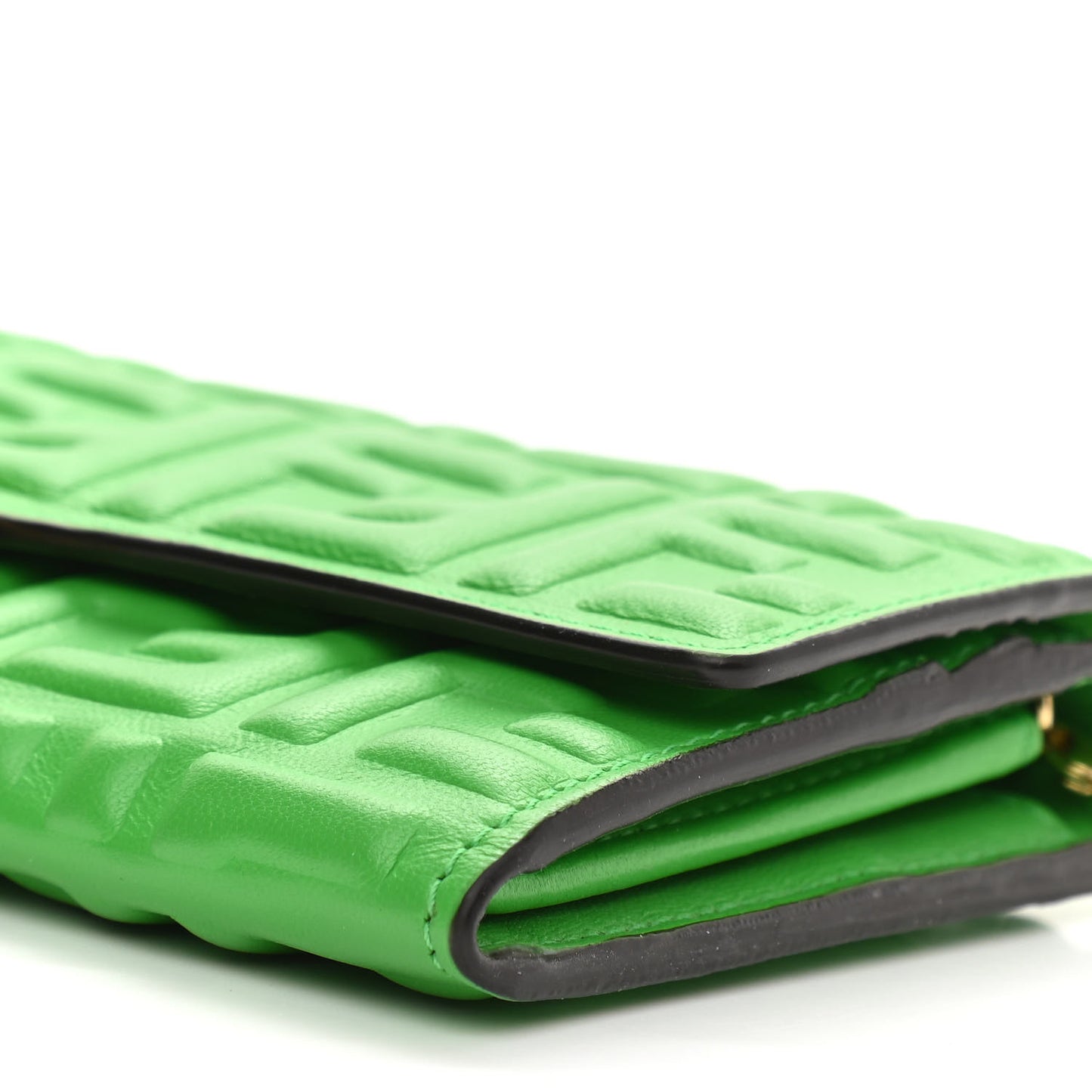 Nappa Matisse FF Embossed Continental Wallet On Chain Tomatillo