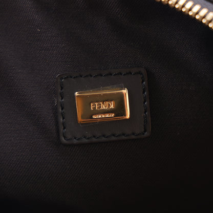 Fendi Vitello King Luxor Elaphe Snakeskin Print Logo Medium Flat Pouch Anthracite Asphalt 6 of 10