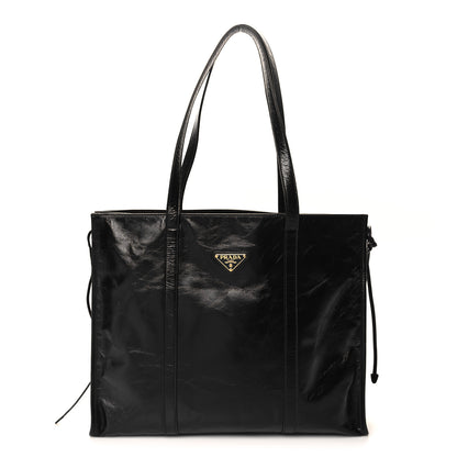 Prada Soft Lux Large Shopping Tote Black 1 of 9