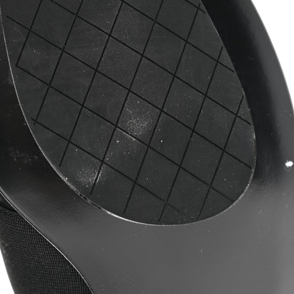 Chanel Calfskin Elastic Lace Up Cap Toe CC Loafers 40 Black 10 of 10