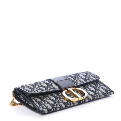 Christian Dior Oblique 30 Montaigne Chain Pouch Blue 3 of 8