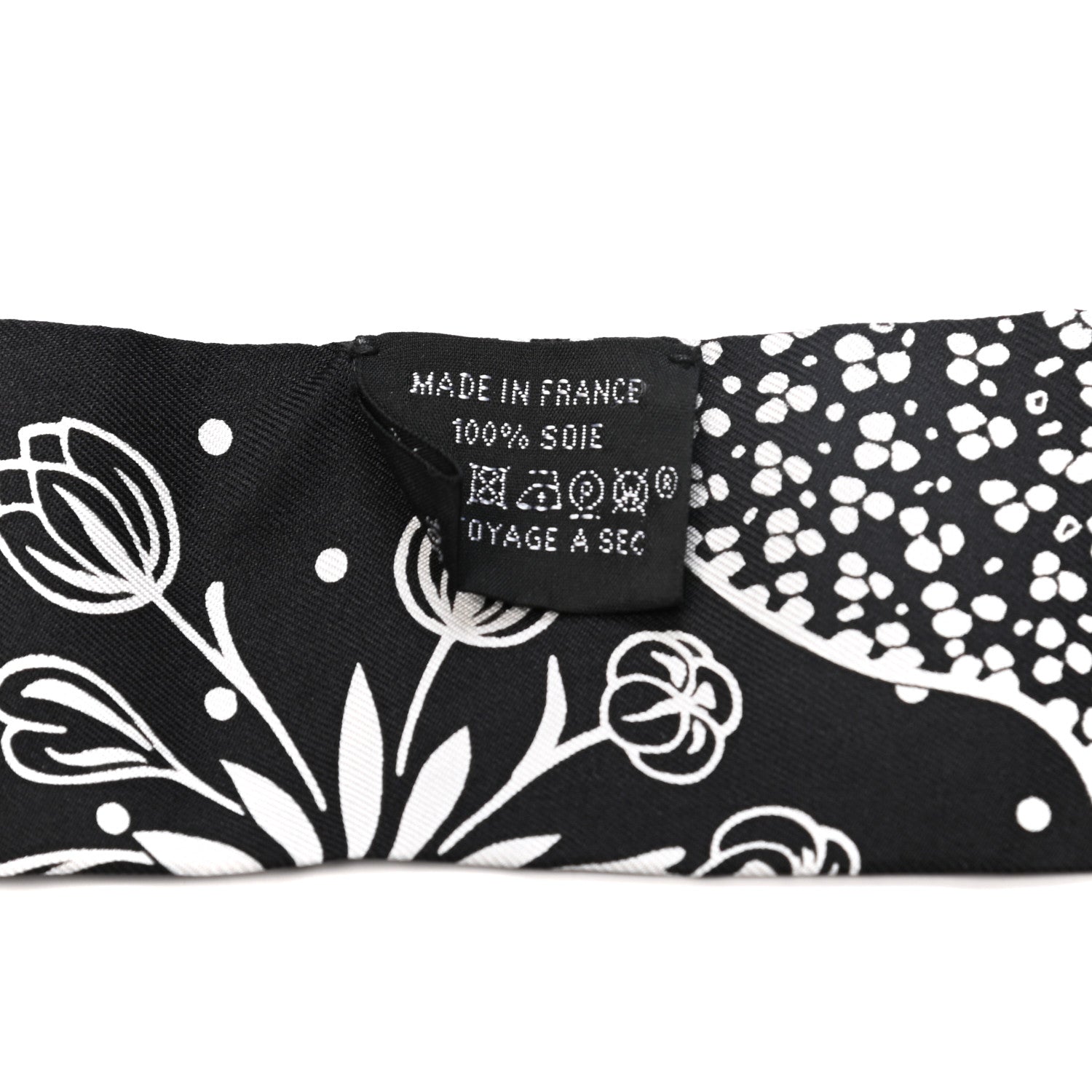 Hermes Silk Les Leopards Twilly Black White 2 of 4