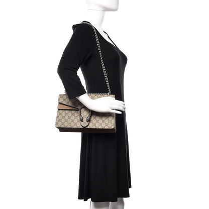 Gucci GG Supreme Monogram Small Dionysus Shoulder Bag Taupe 2 of 13