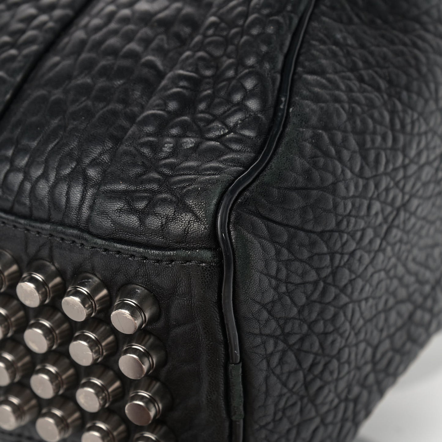 Pebbled Lambskin Rockie Black Rhodium Hardware