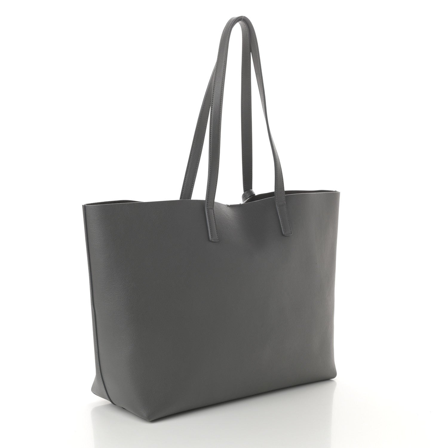 Saint Laurent Calfskin Large Shopping Tote Dark Grey 3 of 9