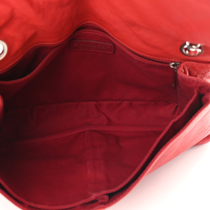 Chanel Ultra Soft Suede Calfskin Medium Natural Beauty Flap Bag Red 5 of 10