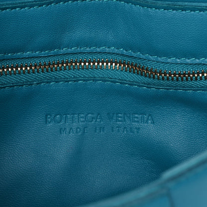 Bottega Veneta Lambskin Maxi Intrecciato Cassette Crossbody Bag Petrol Blue 6 of 11