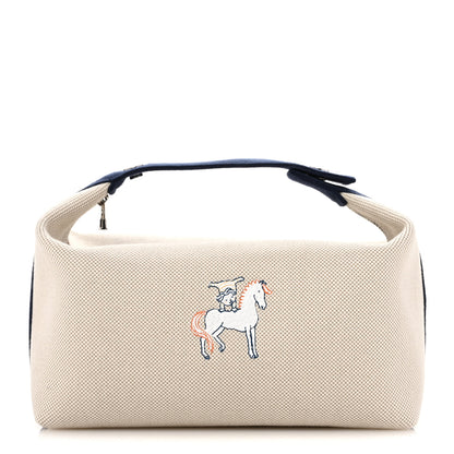 Hermes Canvas Large Bride-A-Brac Cabriole Case Gris Perle 1 of 9