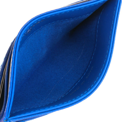 Chanel Caviar Chevron Quilted Card Holder Bright Blue 5 of 8
