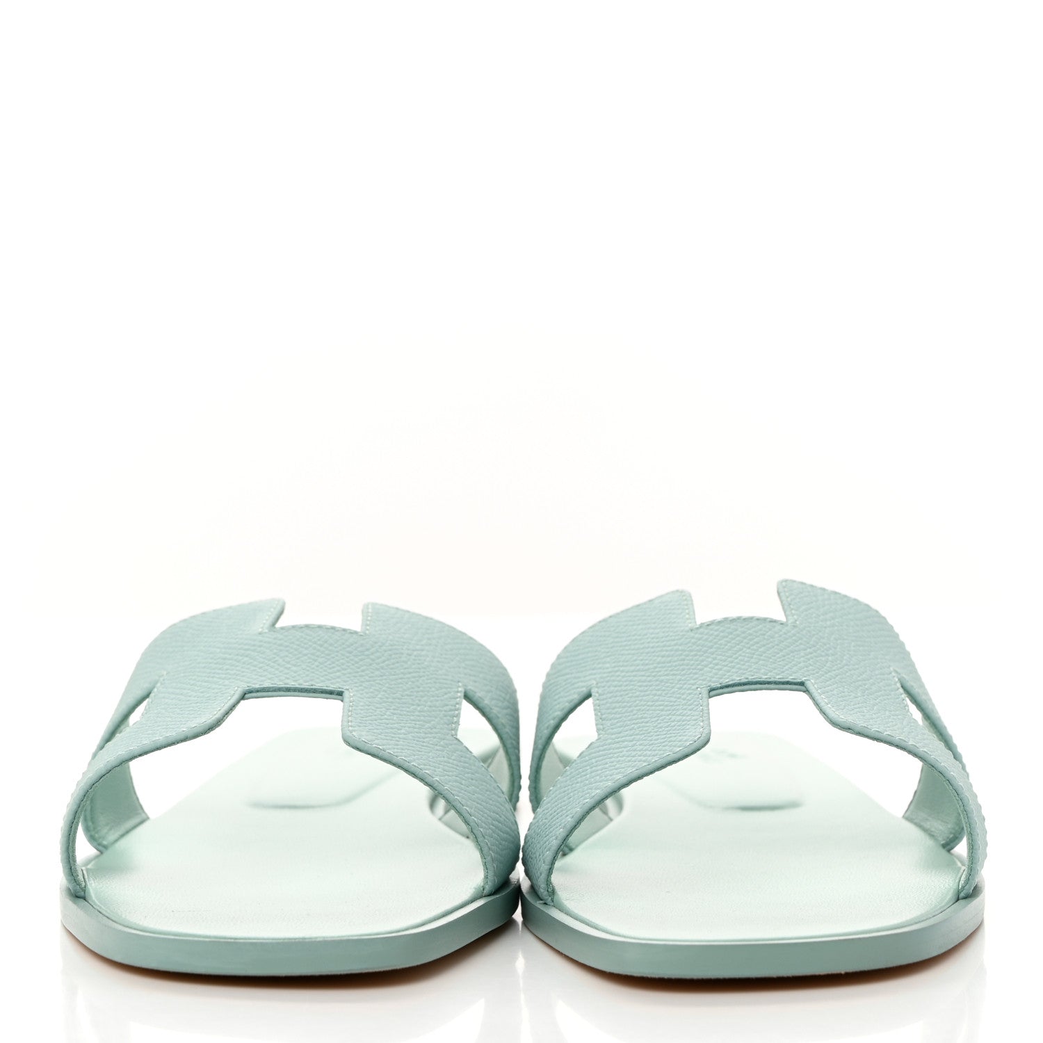 Hermes Epsom Oran Sandals 40 Vert Embrun 2 of 8